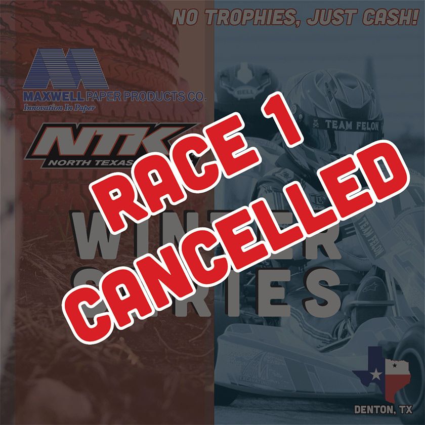 RACE 1 cancelled